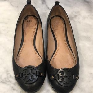 Tory Burch Black Flats